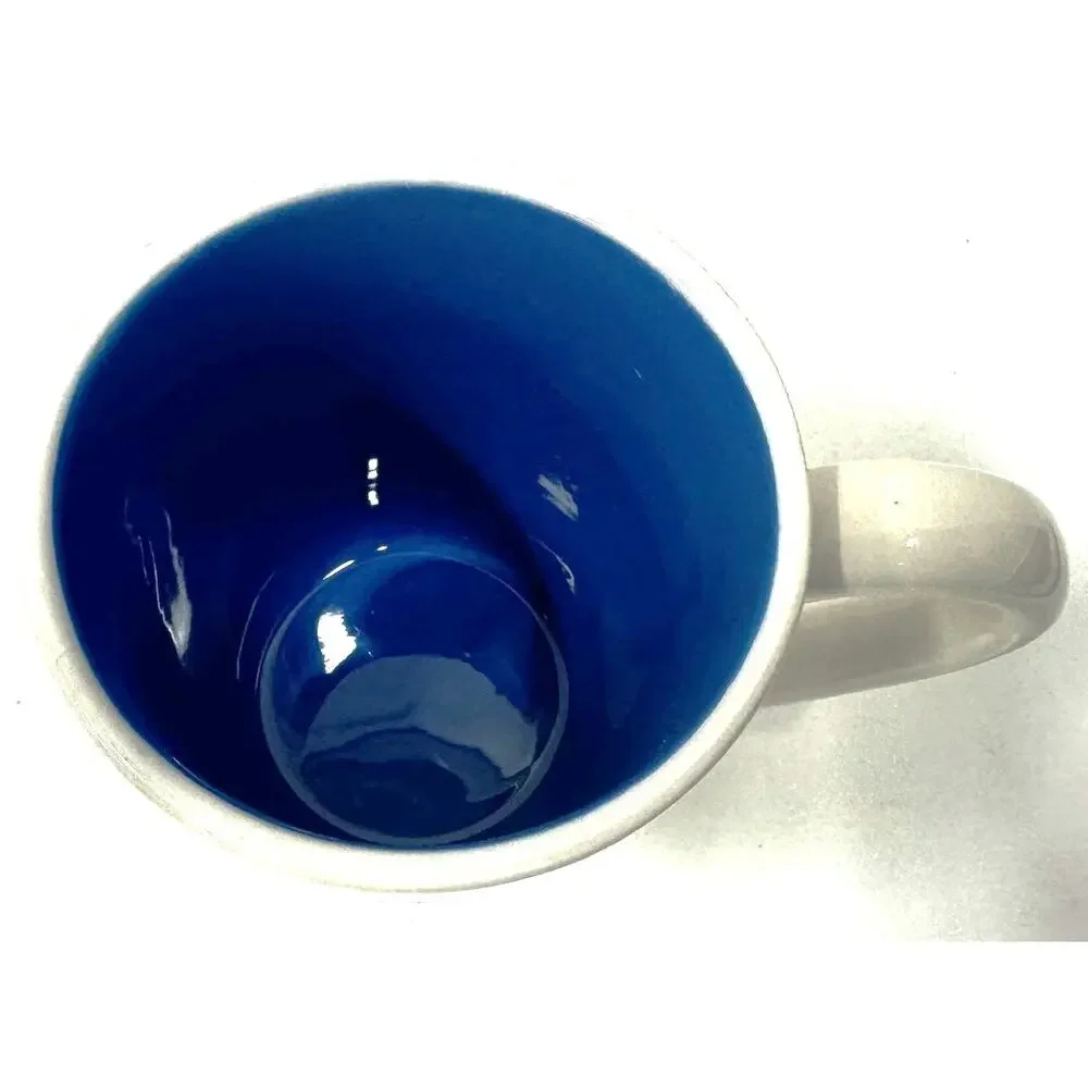 Pier 1 Pelican Bird Stoneware Coffee Mug Blue Interior Watercolor China